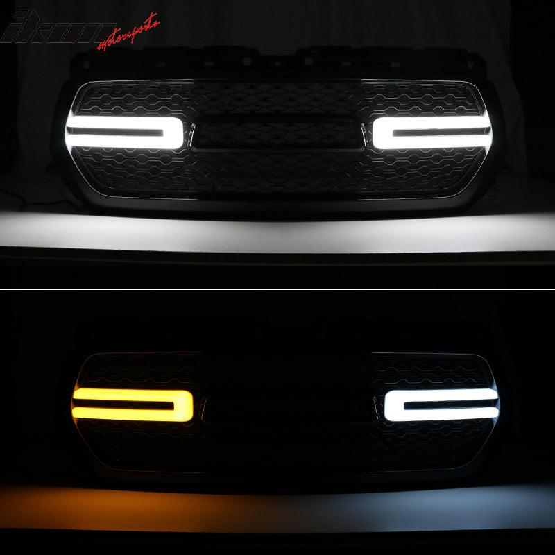 2019-2024 Dodge Ram 1500 Front Hood Grill with Switchback Turn Signal