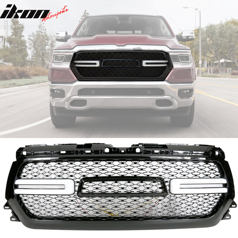 2019-2024 Dodge Ram 1500 Front Hood Grill with Switchback Turn Signal