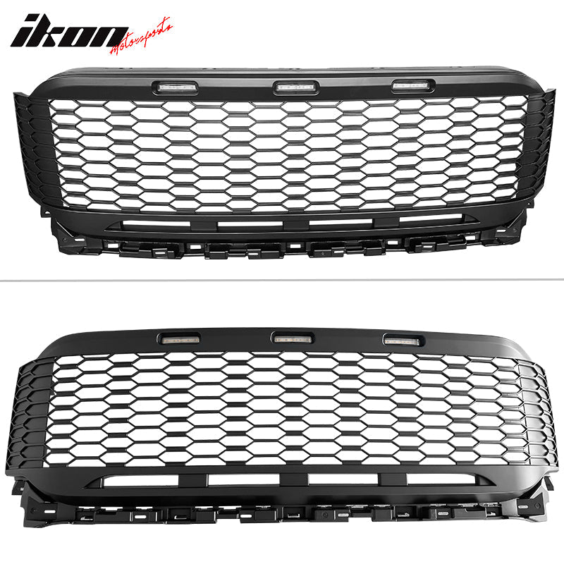 2021-2023 Ford F-150 Grill R Style Front Mesh Car Grille w/ LED ABS