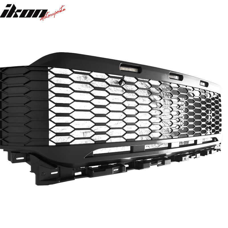 2021-2023 Ford F-150 Grill R Style Front Mesh Car Grille w/ LED ABS