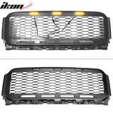 2021-2023 Ford F-150 Grill R Style Front Mesh Car Grille w/ LED ABS
