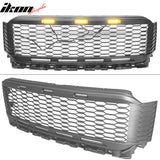 2021-2023 Ford F-150 Grill R Style Front Mesh Car Grille w/ LED ABS