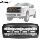 2008-2010 Ford F250 F350 R Matte Black Front Upper Grille w/ Letters