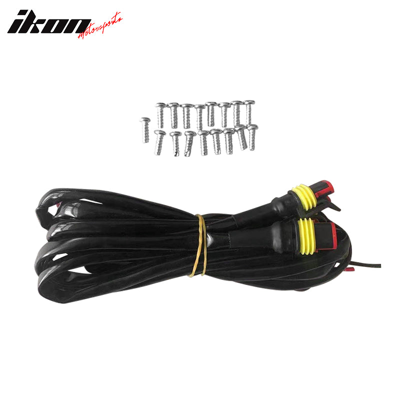 2011-2016 Ford F250 F350 R Style Matte Black Front Bumper Hood Grille