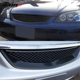 2001-2003 Honda Civic 2Dr 4Dr T-R Black Front Hood Grille Grill ABS