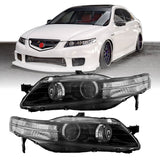 2007-2008 Acura Tl Black Clear D2s Housing Projector Headlight W/ Zkw-R Lens
