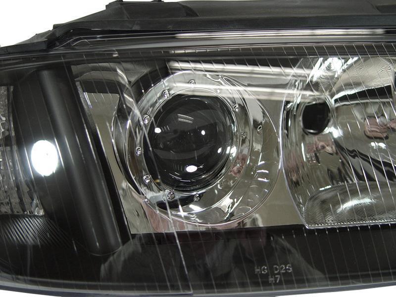 1999-2001 Audi B5 A4 & 00-02 S4 Chrome Projector Euro Am Headlights Set