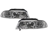1999-2001 Audi B5 A4 & 00-02 S4 Chrome Projector Euro Am Headlights Set