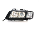 1998-2001 Audi A6 C5 D2S Black Angel Eye Projector Headlights