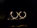 1998-2001 Audi A6 C5 D2S Black Angel Eye Projector Headlights
