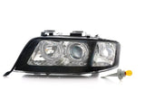 1998-2001 Audi A6 C5 D2S Black Angel Eye Projector Headlights