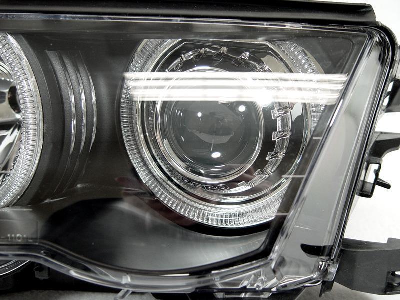1999-2001 Bmw E46 4d/5d Black Projector Angel Headlight