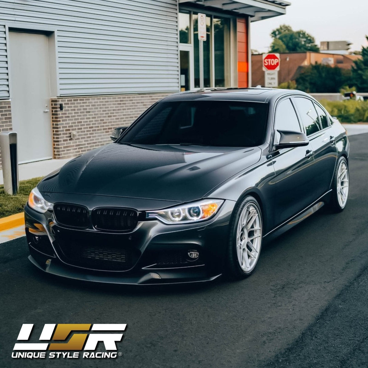 2012-2015 BMW F30 3 Series Black Projector Headlights with Halogen Bulbs