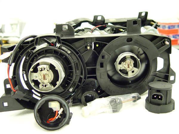 1989-1996 BMW E34/E32 Euro Look Smoke Cross Hair Projector Headlight