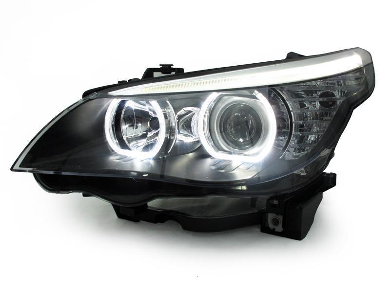 2004-2009 BMW E60/E61 Depo V3 Style Black U-Ring LED Angel Headlights