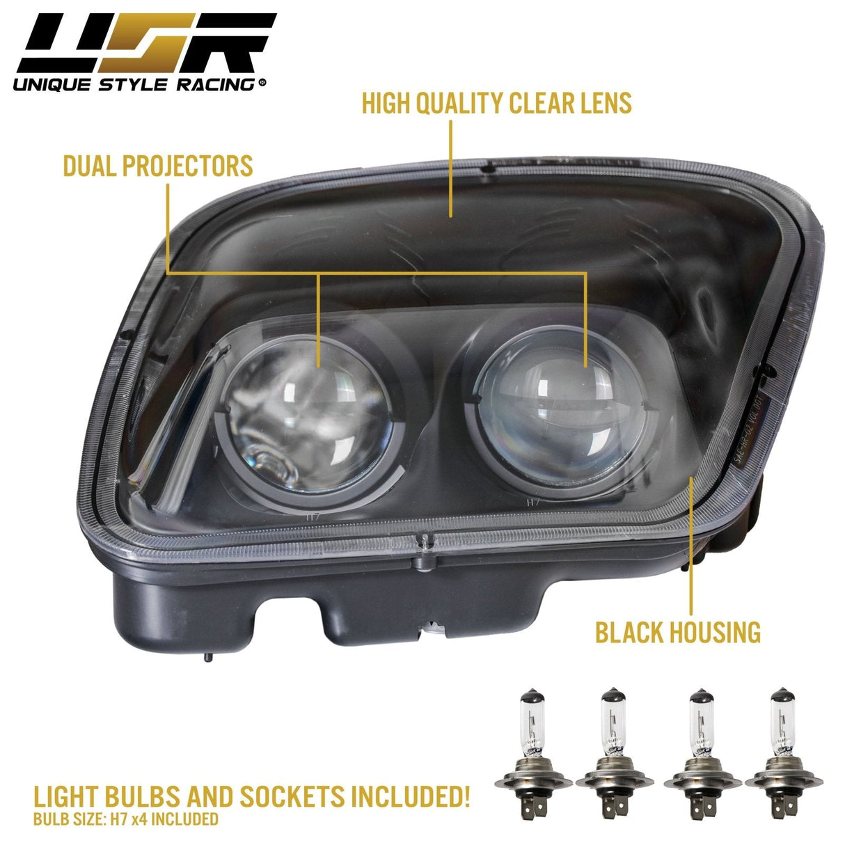 1997-2004 Chevrolet Corvette C5 Chrome Projector Headlights