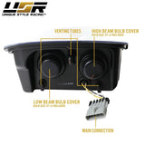 1997-2004 Chevrolet Corvette C5 Chrome Projector Headlights