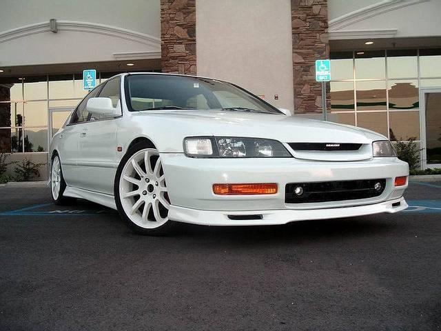 1994-1997 Honda Accord JDM Style Black Headlights with Corners