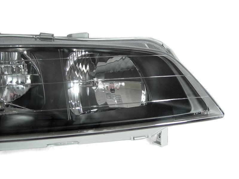 1994-1997 Honda Accord JDM Style Black Headlights with Corners