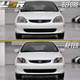 2002-2005 Honda Civic 3D Si Black Projector Headlight Set