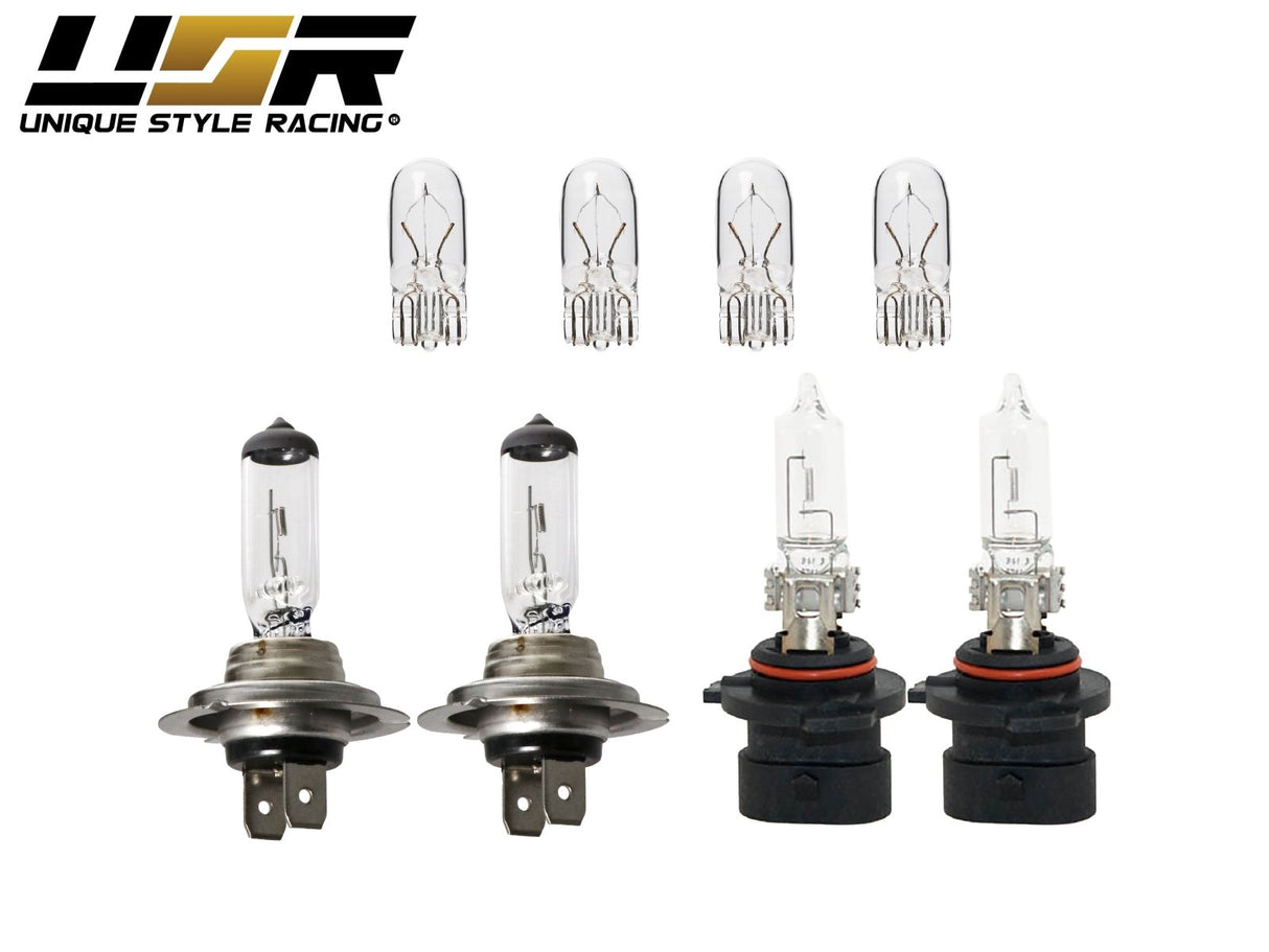 1992-1996 Honda Prelude DM Style Black Projector Headlight Set