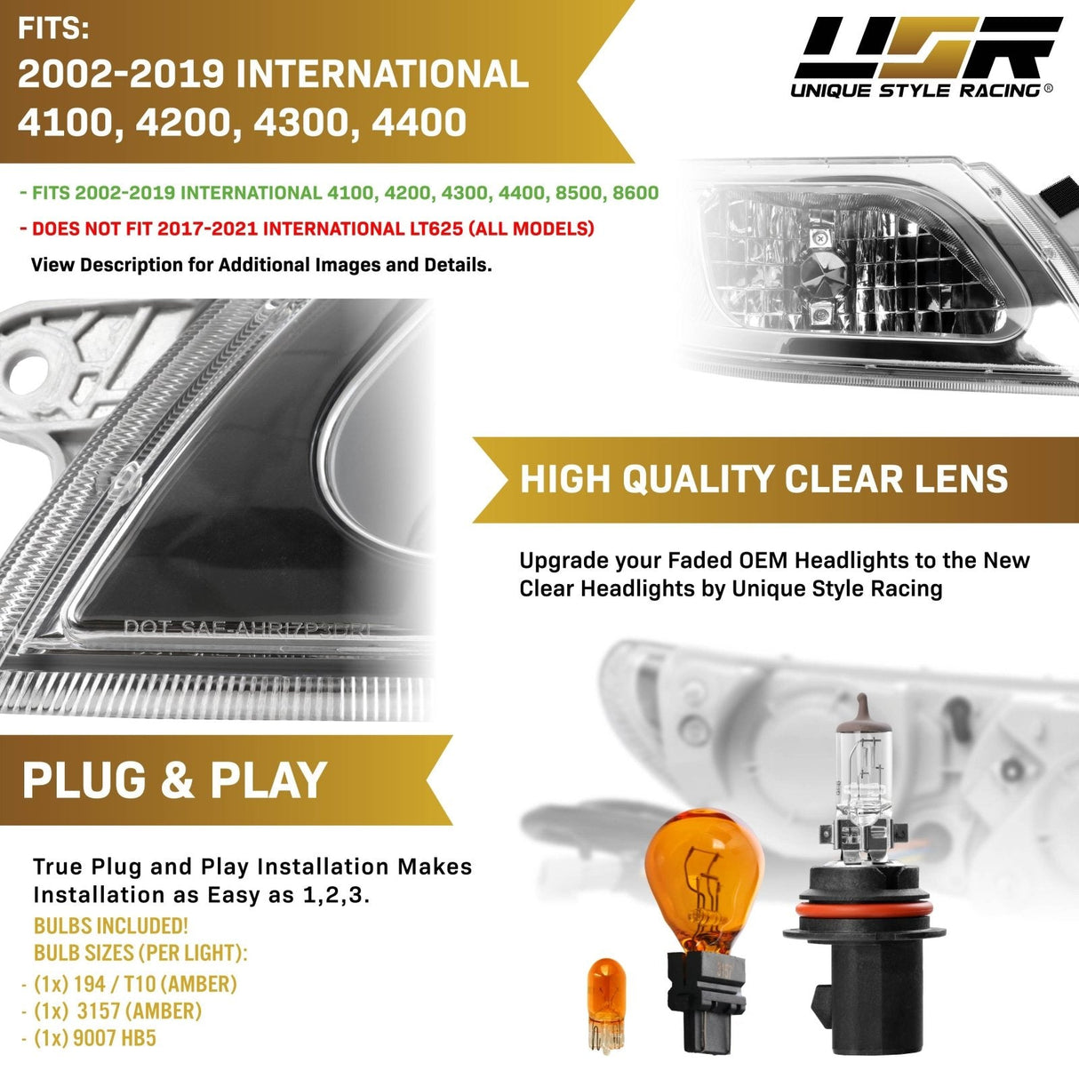 2003-2018 International Truck Left Headlight