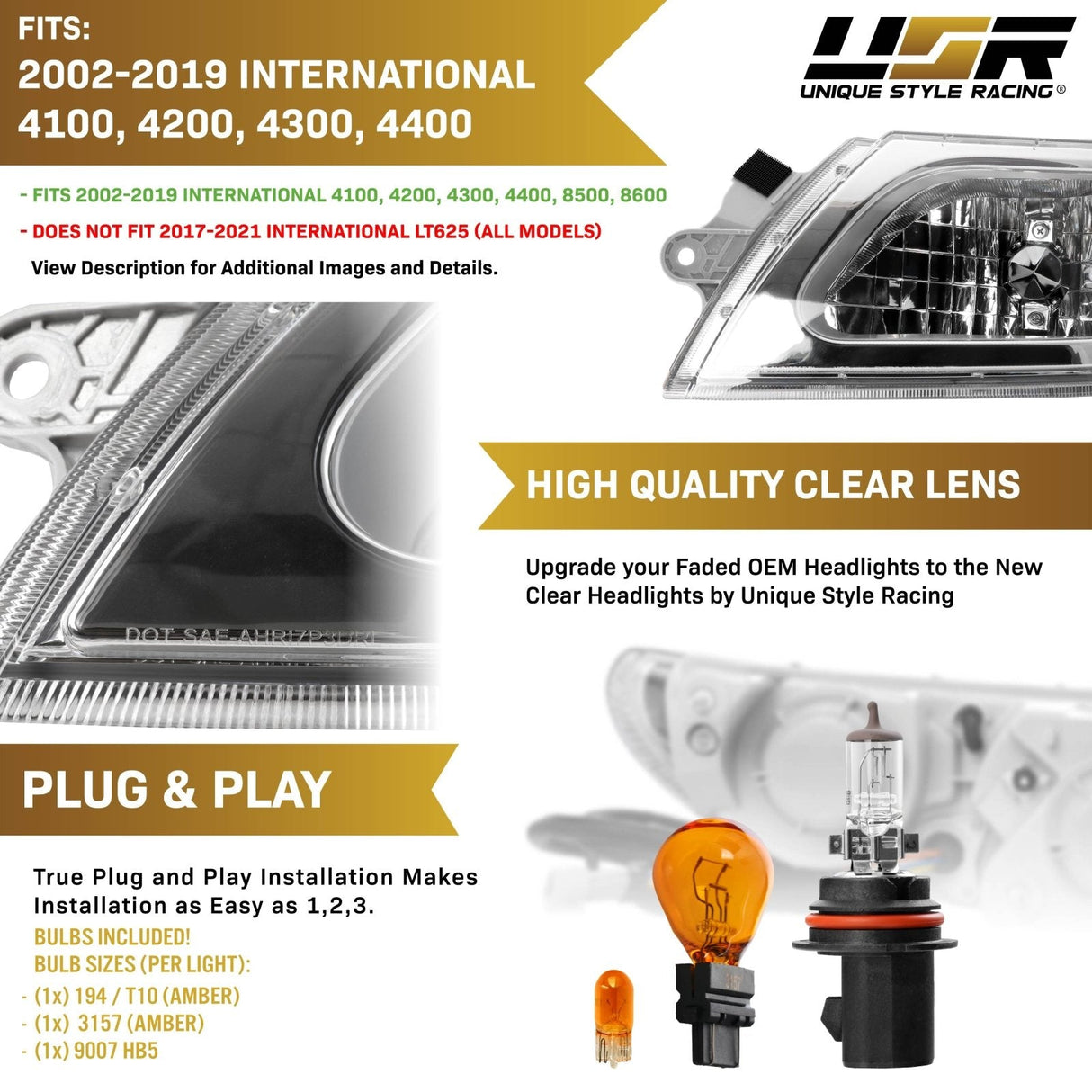 2003-2018 International Truck Left Headlight