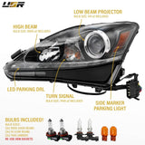 2006-2013 Lexus Is250/Is350 Depo V2 Oe Facelift Style W/Drl Led Bar Projector Black Headlight Set
