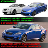 2006-2013 Lexus Is250/Is350 Depo V2 Oe Facelift Style W/Drl Led Bar Projector Black Headlight Set