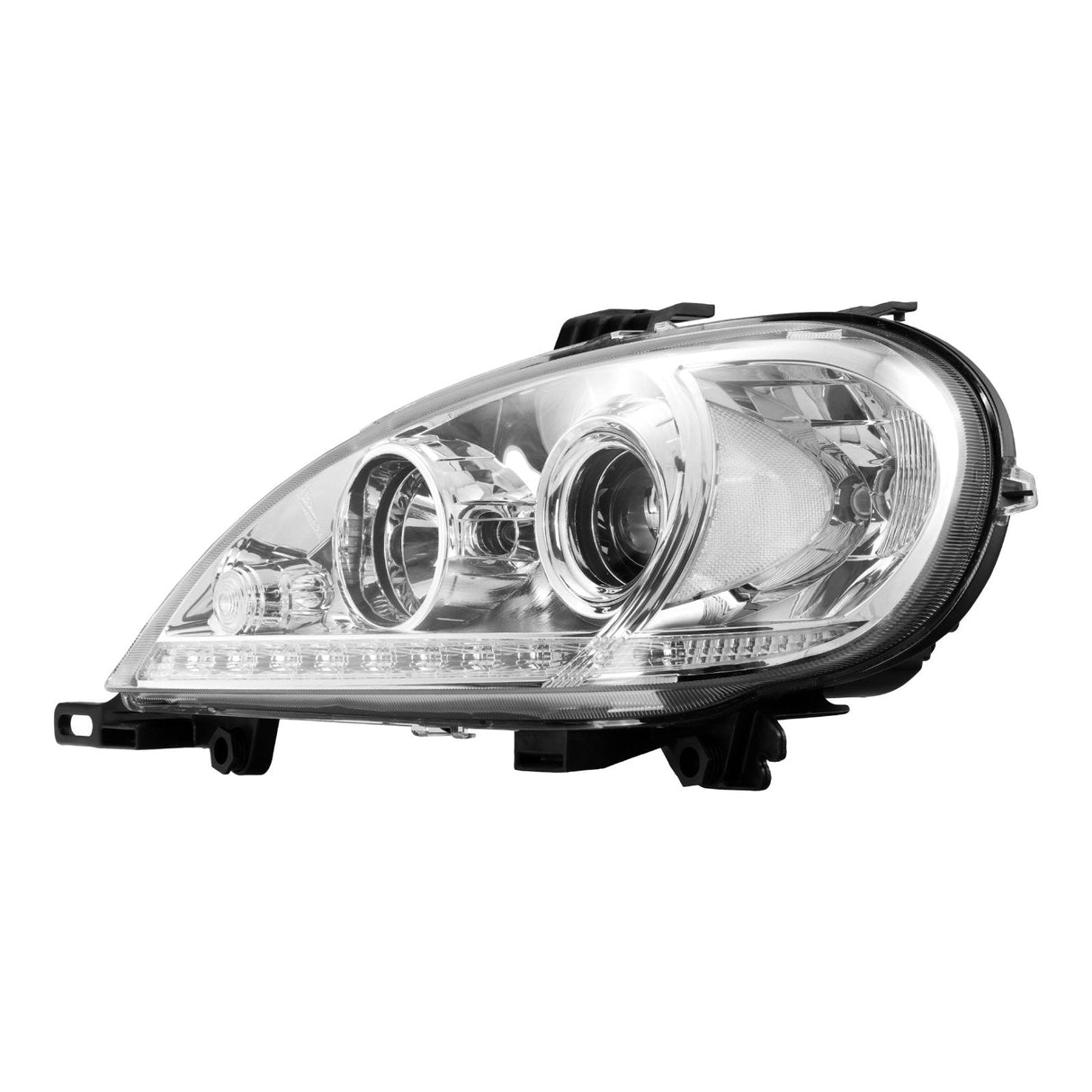 2002-2005 Mercedes ML Class Euro Look Chrome Projector Headlights w/ LED