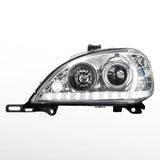 2002-2005 Mercedes ML Class Euro Look Chrome Projector Headlights w/ LED