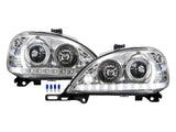2002-2005 Mercedes ML Class Euro Look Chrome Projector Headlights w/ LED