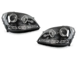 2006-2008 Mercedes W164 ML-Class Chrome Projector Headlights w/ LED Strip