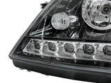 2006-2008 Mercedes W164 ML-Class Chrome Projector Headlights w/ LED Strip