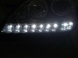 2006-2008 Mercedes W164 ML-Class Chrome Projector Headlights w/ LED Strip
