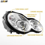 2001-2005 Mercedes W203 2d Coupe Chrome Projector Headlight