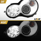2001-2005 Mercedes W203 2d Coupe Chrome Projector Headlight
