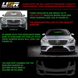 2014-2017 Mercedes W222 S Class Depo Facelift Style Full LED Headlights
