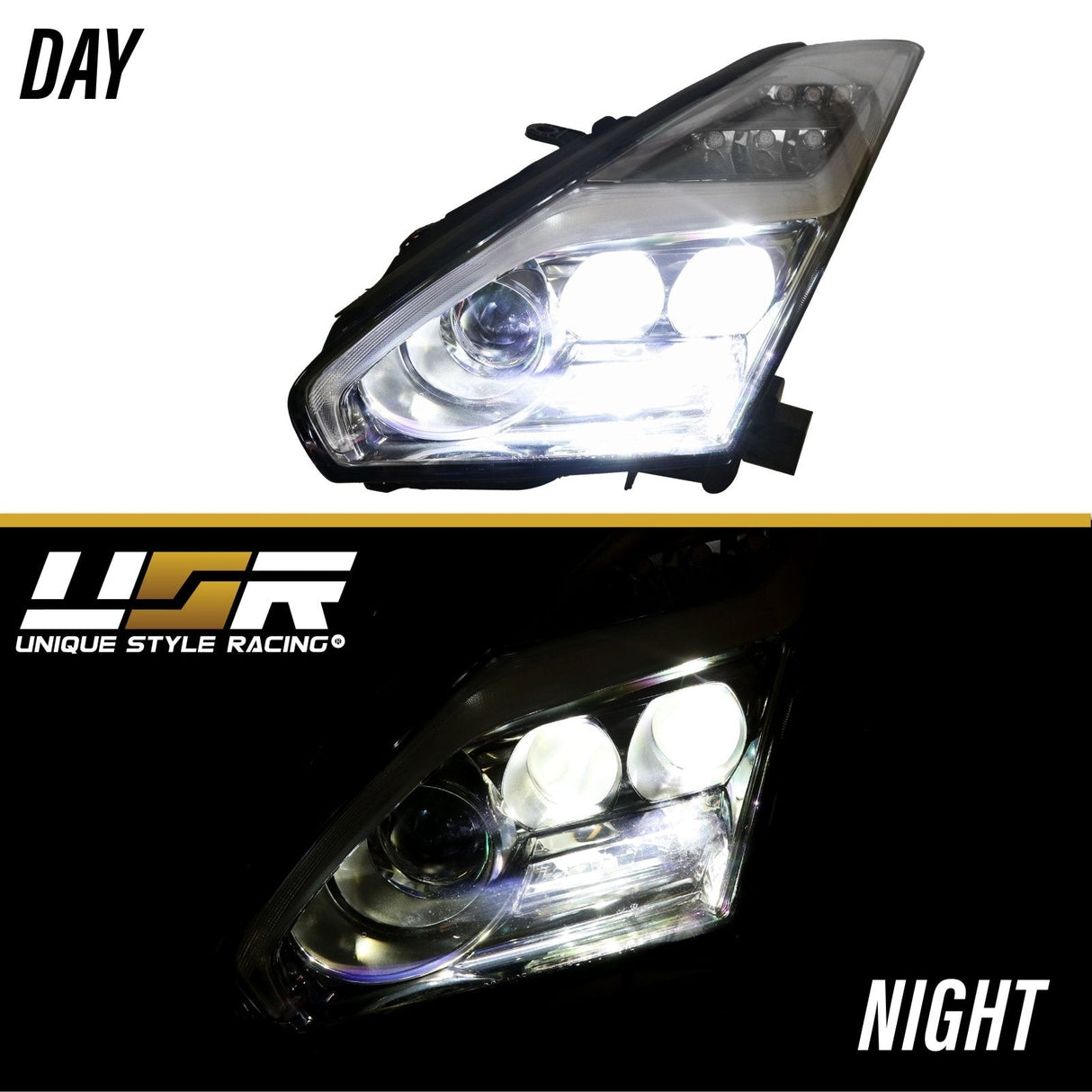 2009-2014 Nissan GT-R Facelift Style Full LED Headlights