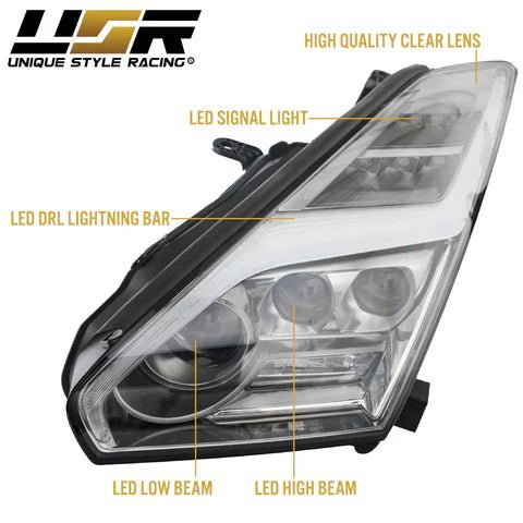 2009-2014 Nissan GT-R Facelift Style Full LED Headlights
