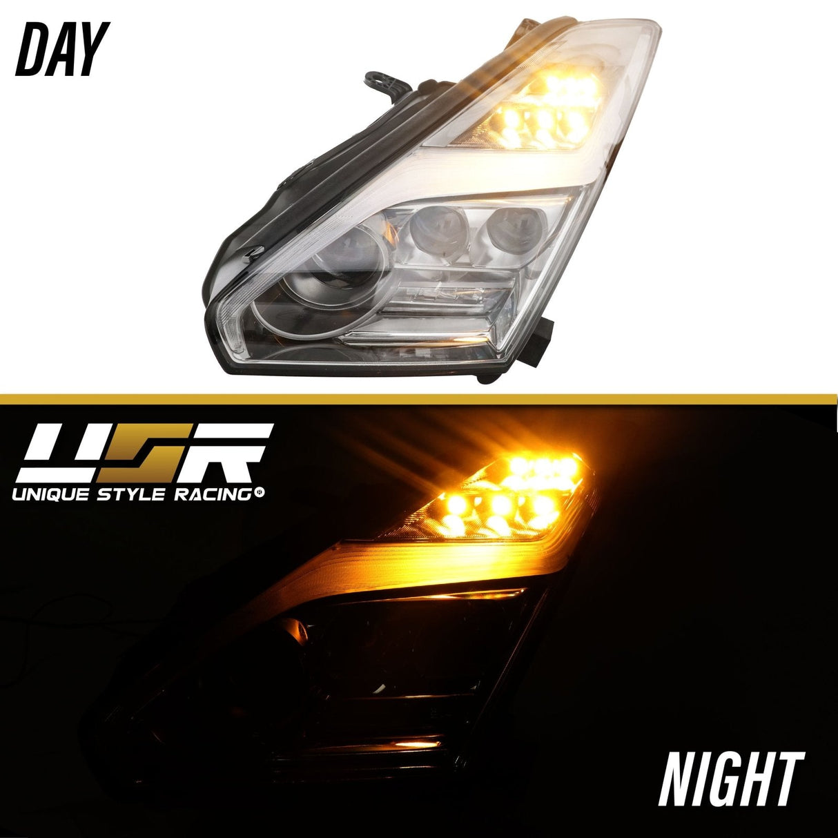 2009-2014 Nissan GT-R Facelift Style Full LED Headlights