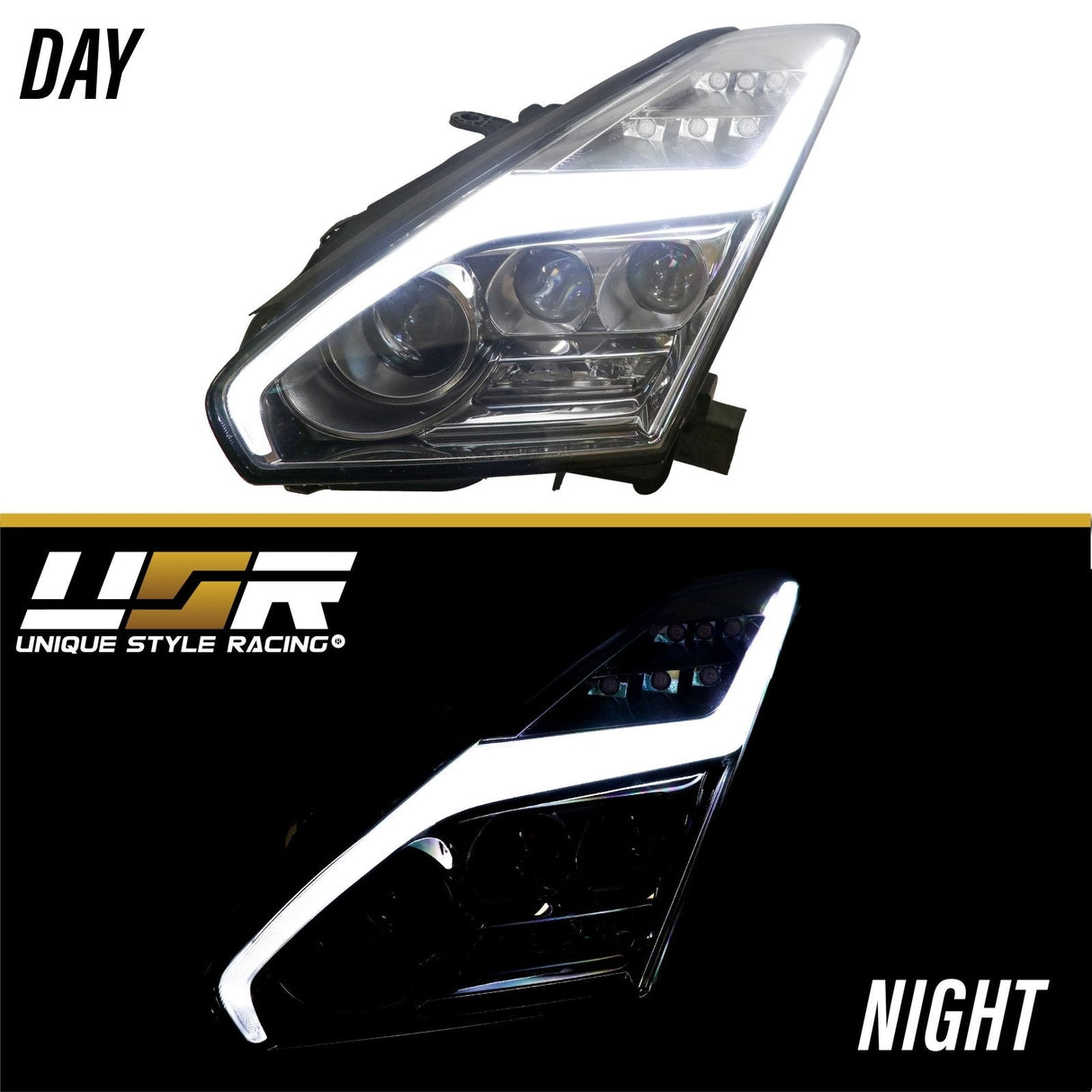 2009-2014 Nissan GT-R Facelift Style Full LED Headlights