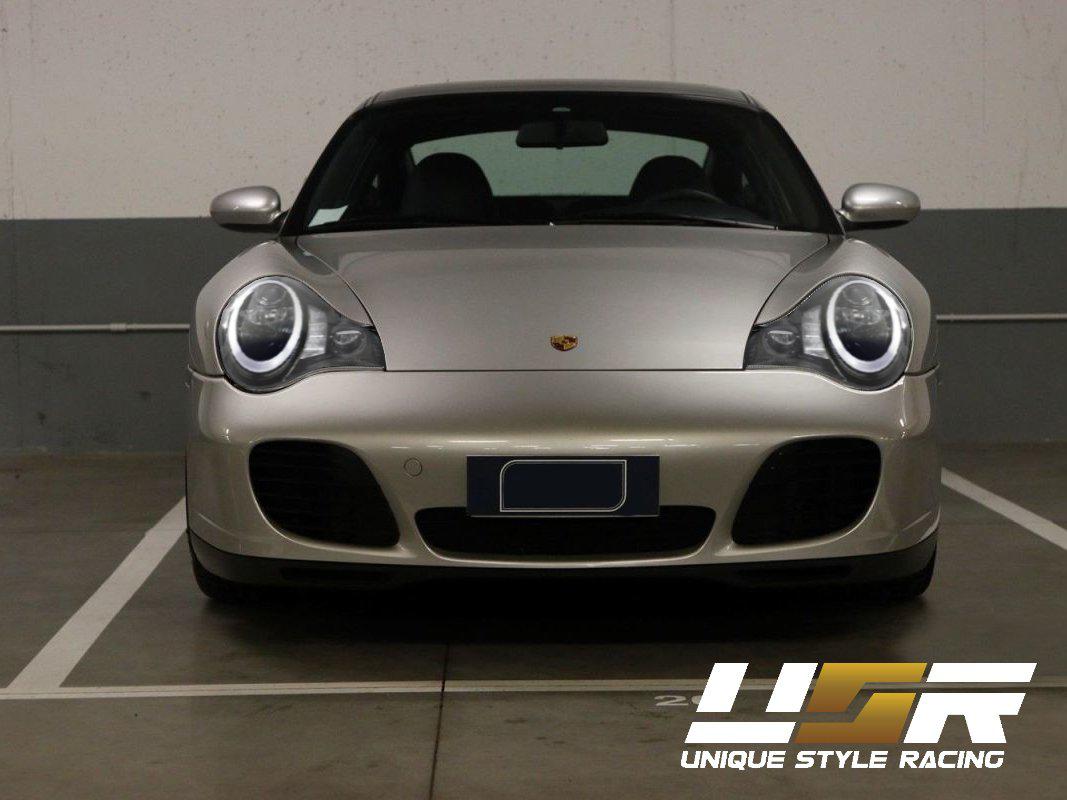 2002-2004 Porsche 911 Turbo Black LED Projector Headlights - D2S Xenon