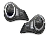 2002-2004 Porsche 911 Turbo Black LED Projector Headlights - D2S Xenon