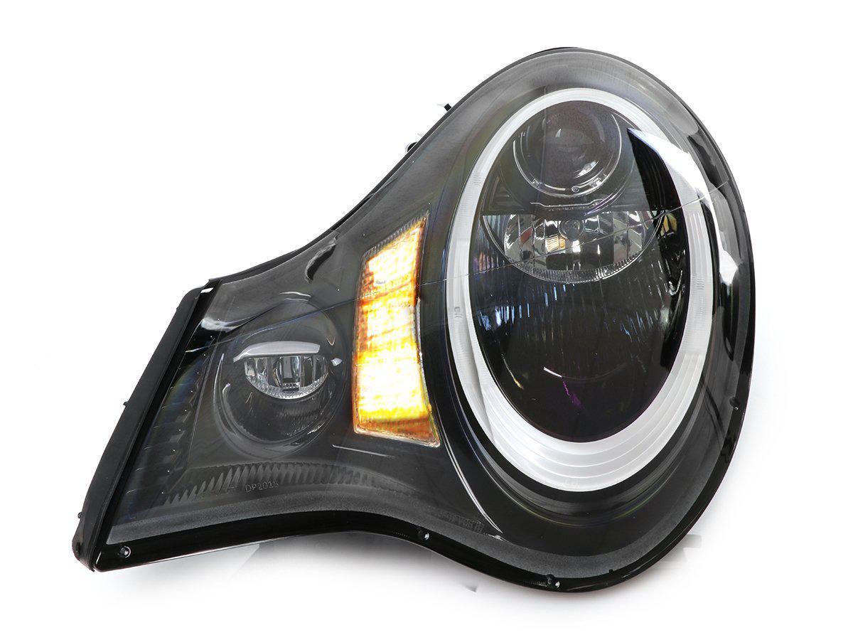 2002-2004 Porsche 911 Turbo Black LED Projector Headlights - D2S Xenon