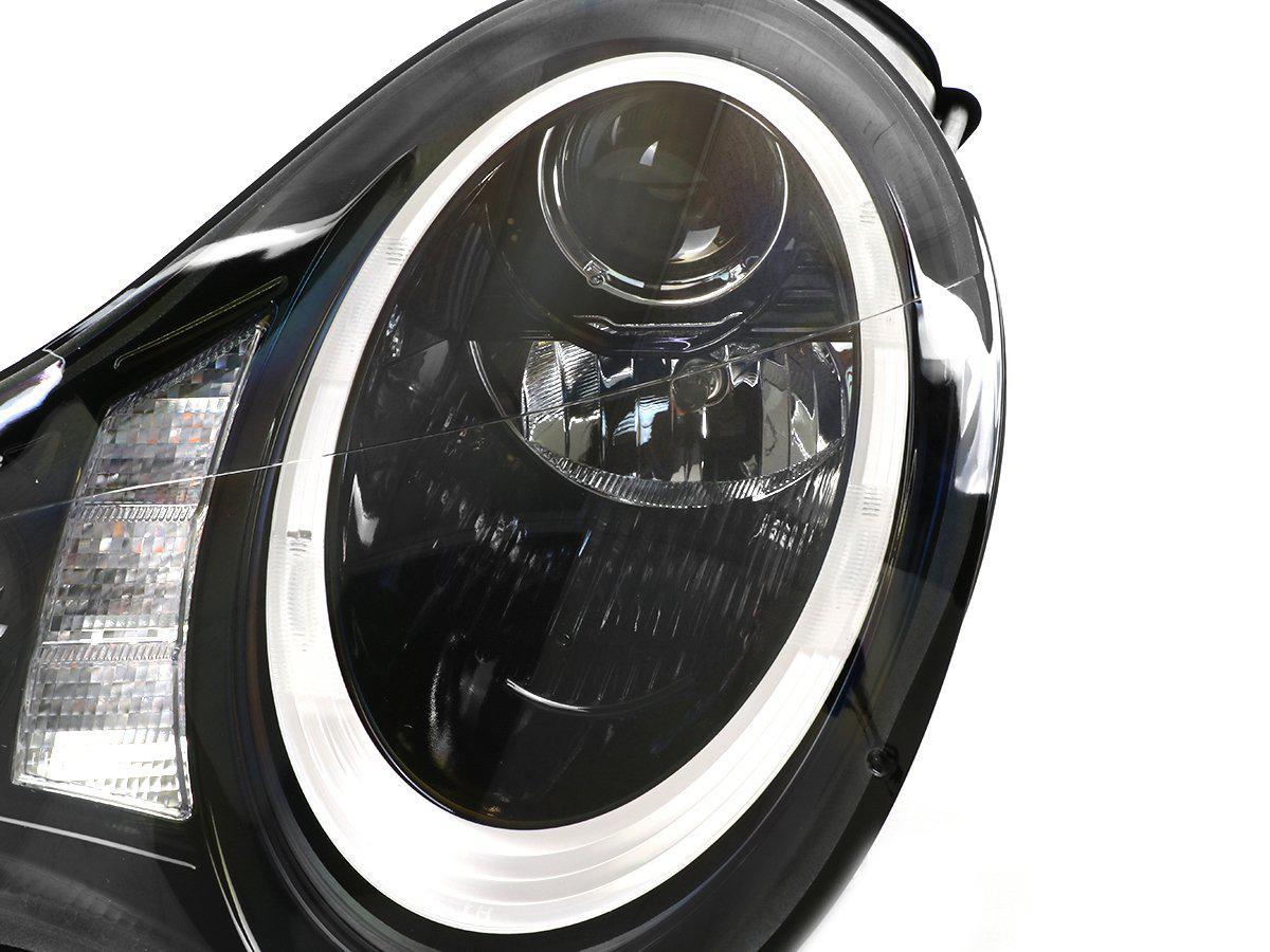 2002-2004 Porsche 911 Turbo Black LED Projector Headlights - D2S Xenon