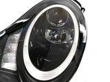 2002-2004 Porsche 911 Turbo Black LED Projector Headlights - D2S Xenon