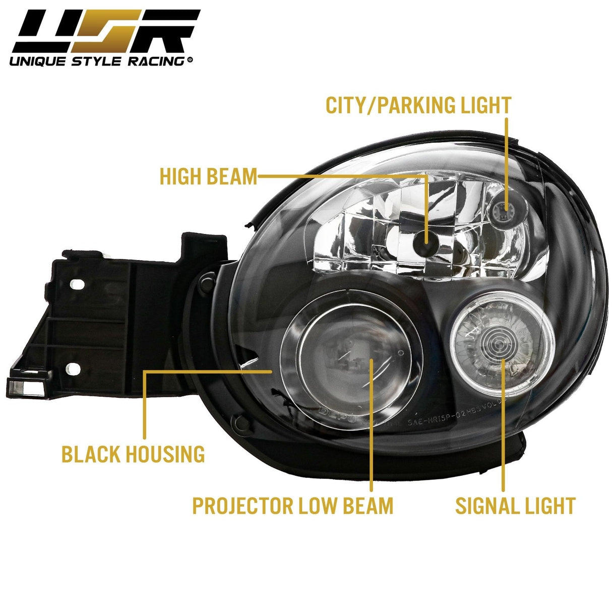 2002-2003 Subaru Impreza JDM Style Projector Headlights