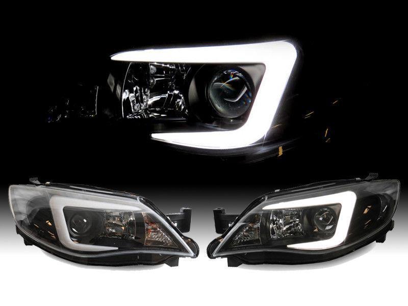 2008-2014 Subaru Impreza WRX LED Light Bar Headlights - Clear Corner