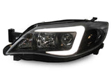 2008-2014 Subaru Impreza WRX LED Light Bar Headlights - Clear Corner